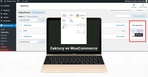 Faktury ve WooCommerce pomocí pluginu
