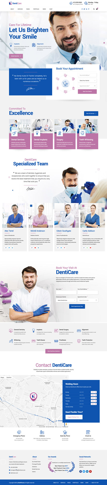 Dentistry website theme