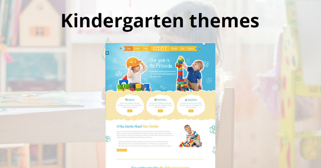 Kindergarten website themes