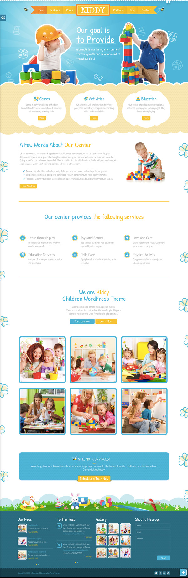 Wordpress theme kindergarten