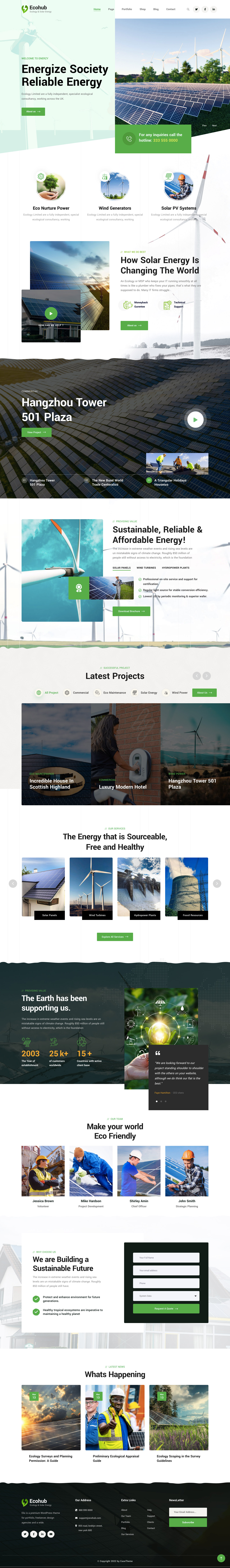 Clean energy website theme