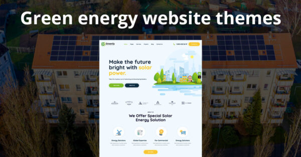 Green energy website themes